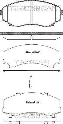 Triscan Bremsbelagsatz, Scheibenbremse [Hersteller-Nr. 811050022] für Mazda