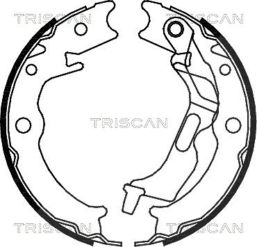 Triscan Bremsbackensatz, Feststellbremse [Hersteller-Nr. 810021001] für Daewoo, Chevrolet