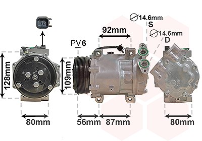 Van Wezel Kompressor, Klimaanlage [Hersteller-Nr. 5901K704] für Volvo