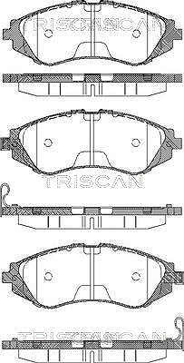 Triscan Bremsbeläge vorne (Satz) [Hersteller-Nr. 811021001] für Daewoo, Chevrolet