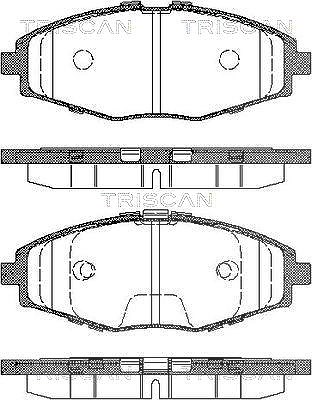 Triscan Bremsbelagsatz, Scheibenbremse [Hersteller-Nr. 811021002] für Daewoo, Chevrolet