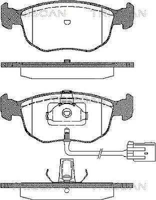 Triscan Bremsbelagsatz, Scheibenbremse [Hersteller-Nr. 811010504] für Ford