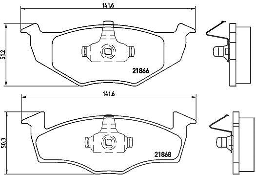 Brembo Bremsbelagsatz, Scheibenbremse [Hersteller-Nr. P85030] für VW, Seat
