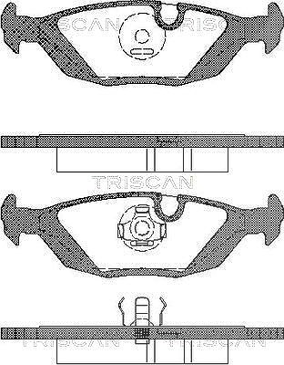 Triscan Bremsbelagsatz, Scheibenbremse [Hersteller-Nr. 811065849] für Volvo, Saab