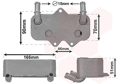 Van Wezel Ölkühler, Motoröl [Hersteller-Nr. 37013710] für Opel