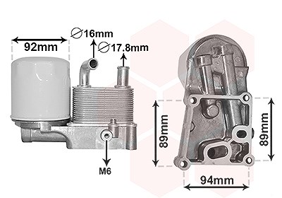 Van Wezel Ölkühler, Motoröl [Hersteller-Nr. 18003598] für Ford