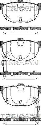 Triscan Bremsbelagsatz, Scheibenbremse [Hersteller-Nr. 811043026] für Kia, Hyundai