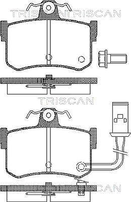 Triscan Bremsbelagsatz, Scheibenbremse [Hersteller-Nr. 811010509] für Acura, Rover, Honda