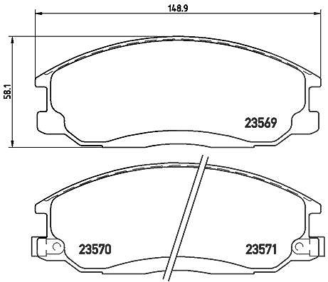 Brembo Bremsbelagsatz, Scheibenbremse [Hersteller-Nr. P30013] für Daewoo, Hyundai, Ssangyong