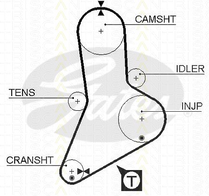 Triscan Zahnriemen [Hersteller-Nr. 86455334xs] für Renault Trucks, Peugeot, Iveco, Citroën, Fiat, Vauxhall, Renault, Opel, Santana