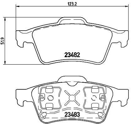 Brembo Bremsbelagsatz, Scheibenbremse [Hersteller-Nr. P59044] für Nissan, Renault