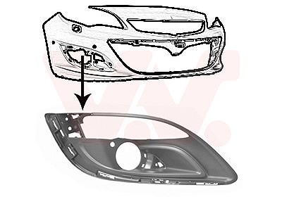 Van Wezel Lüftungsgitter, Stoßfänger [Hersteller-Nr. 3753594] für Opel