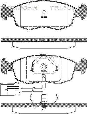 Triscan Bremsbelagsatz, Scheibenbremse [Hersteller-Nr. 811016163] für Ford