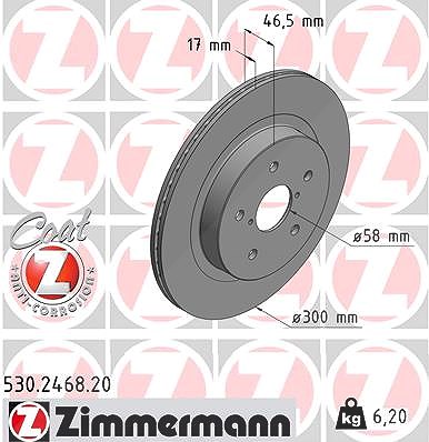 Zimmermann Bremsscheibe [Hersteller-Nr. 530.2468.20] für Subaru