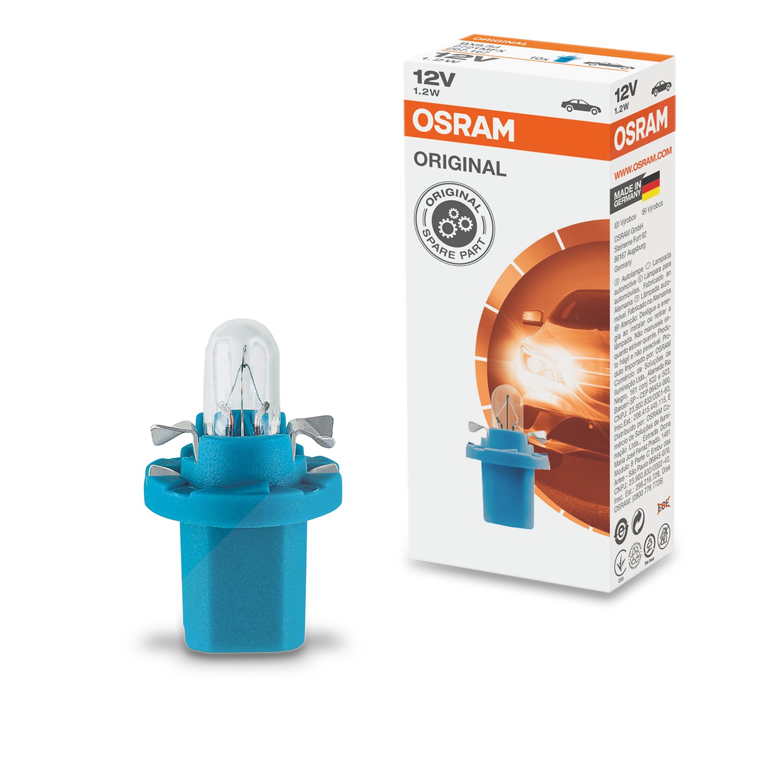 Osram B8.5d Original Instrumentenbeleuchtung [Hersteller-Nr. 2721MFX]