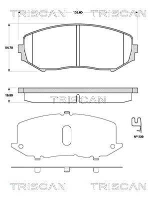 Triscan Bremsbelagsatz, Scheibenbremse [Hersteller-Nr. 811069018] für Suzuki