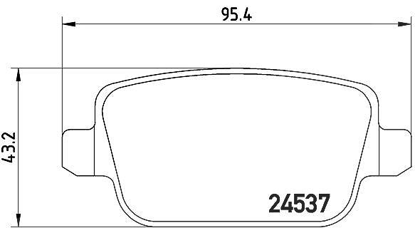 Brembo Bremsbelagsatz, Scheibenbremse [Hersteller-Nr. P44017] für Land Rover, Volvo