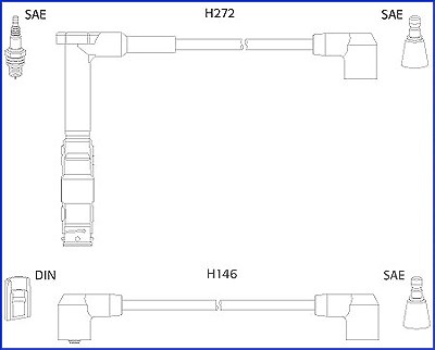 Hüco Zündleitungssatz [Hersteller-Nr. 134777] für Mercedes-Benz