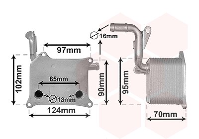 Van Wezel Ölkühler, Motoröl [Hersteller-Nr. 03013705] für VW, Audi