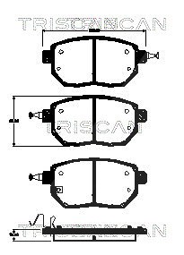 Triscan Bremsbelagsatz, Scheibenbremse [Hersteller-Nr. 811068178] für Nissan, Infiniti