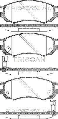 Triscan Bremsbelagsatz, Scheibenbremse [Hersteller-Nr. 811014026] für Nissan