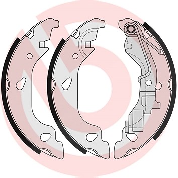 Brembo Bremsbackensatz Trommelbremse [Hersteller-Nr. S23521] für Zastava, Fiat
