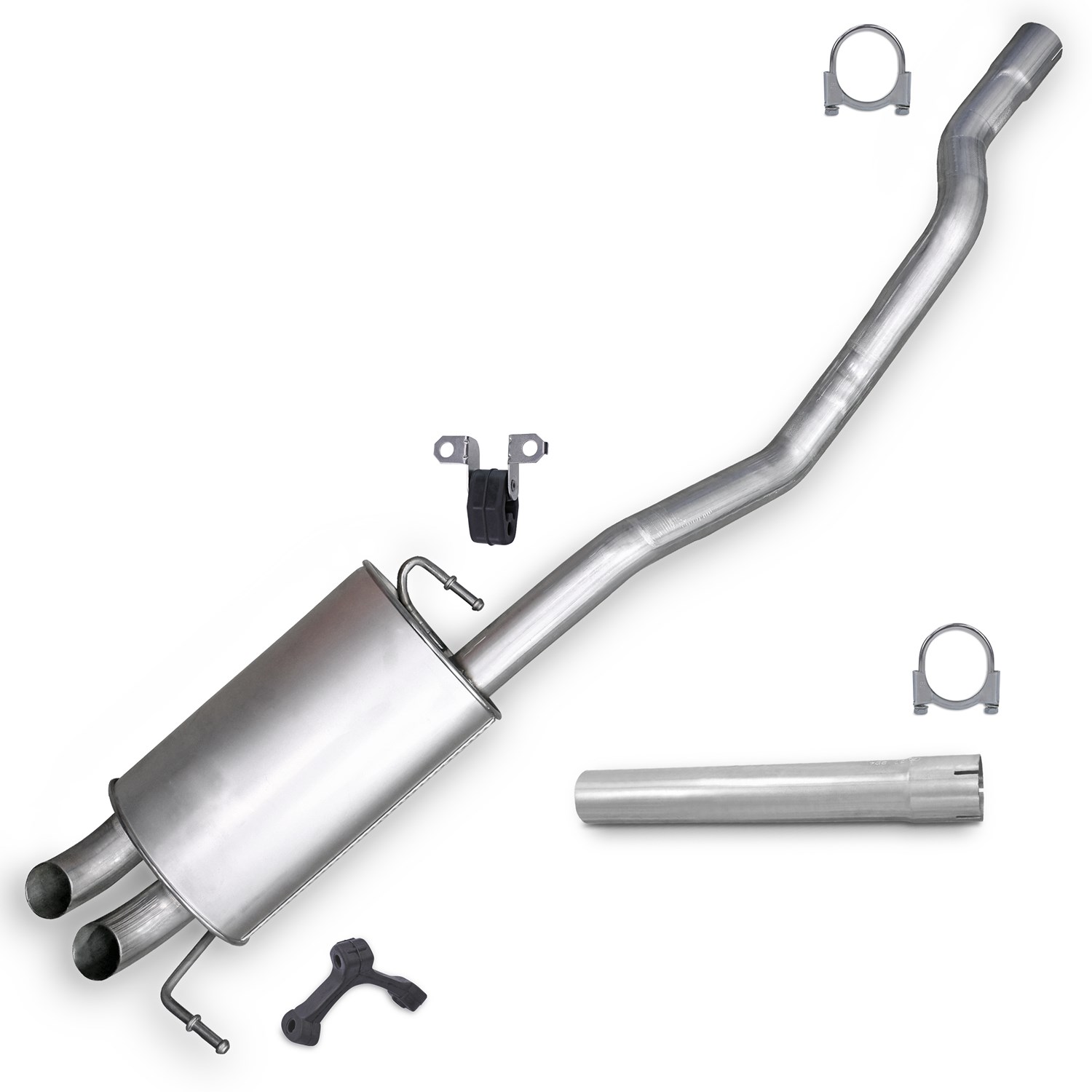 Bestprice Endschalldämpfer + Montagematerial (Radstand 3400 mm) [Hersteller-Nr. 40279342] für VW