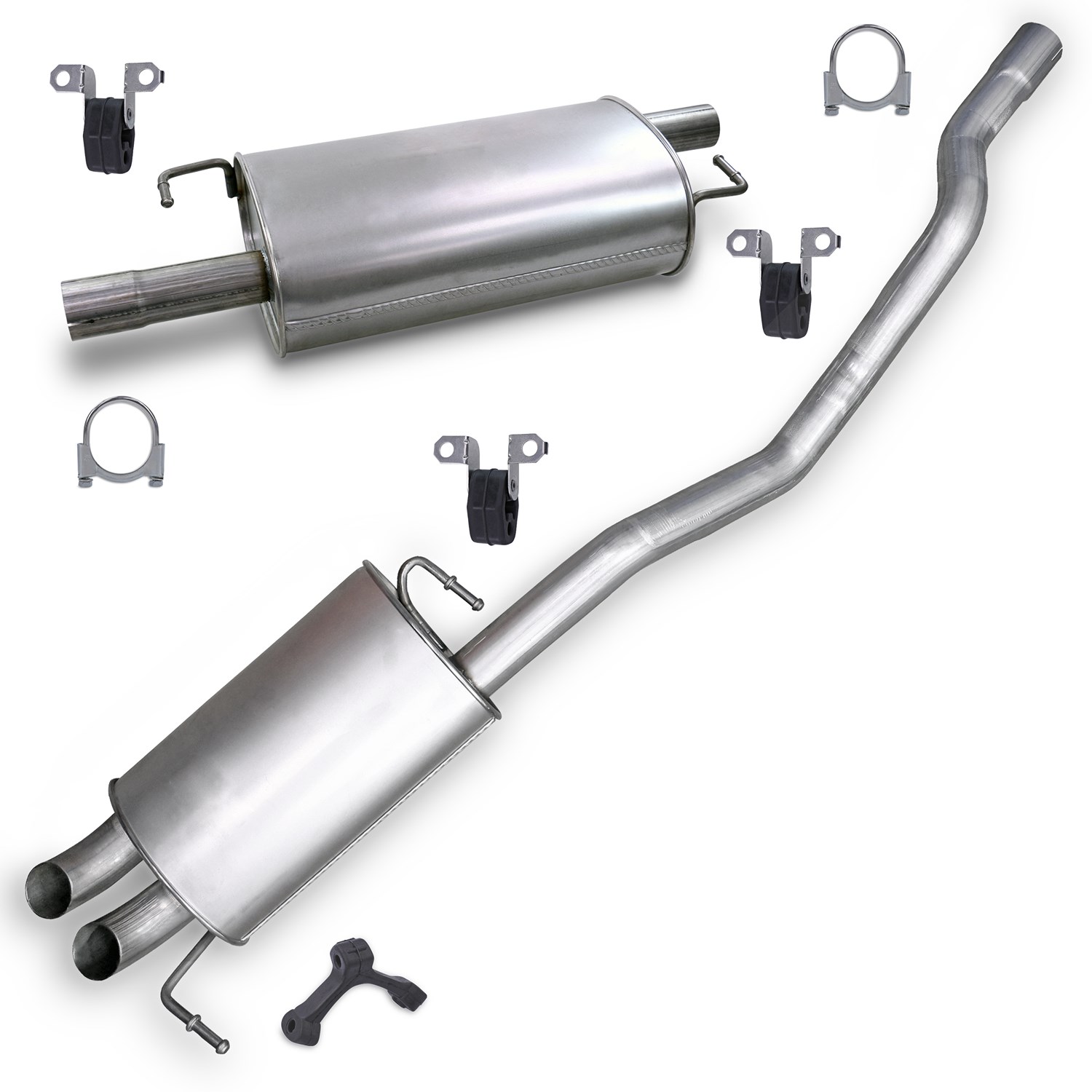 Bestprice Schalldämpfer Set + Montagematerial (Radstand 3000 mm) [Hersteller-Nr. 40279344] für VW