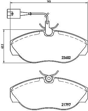 Brembo Bremsbelagsatz, Scheibenbremse [Hersteller-Nr. P23083] für Peugeot, Citroën, Fiat