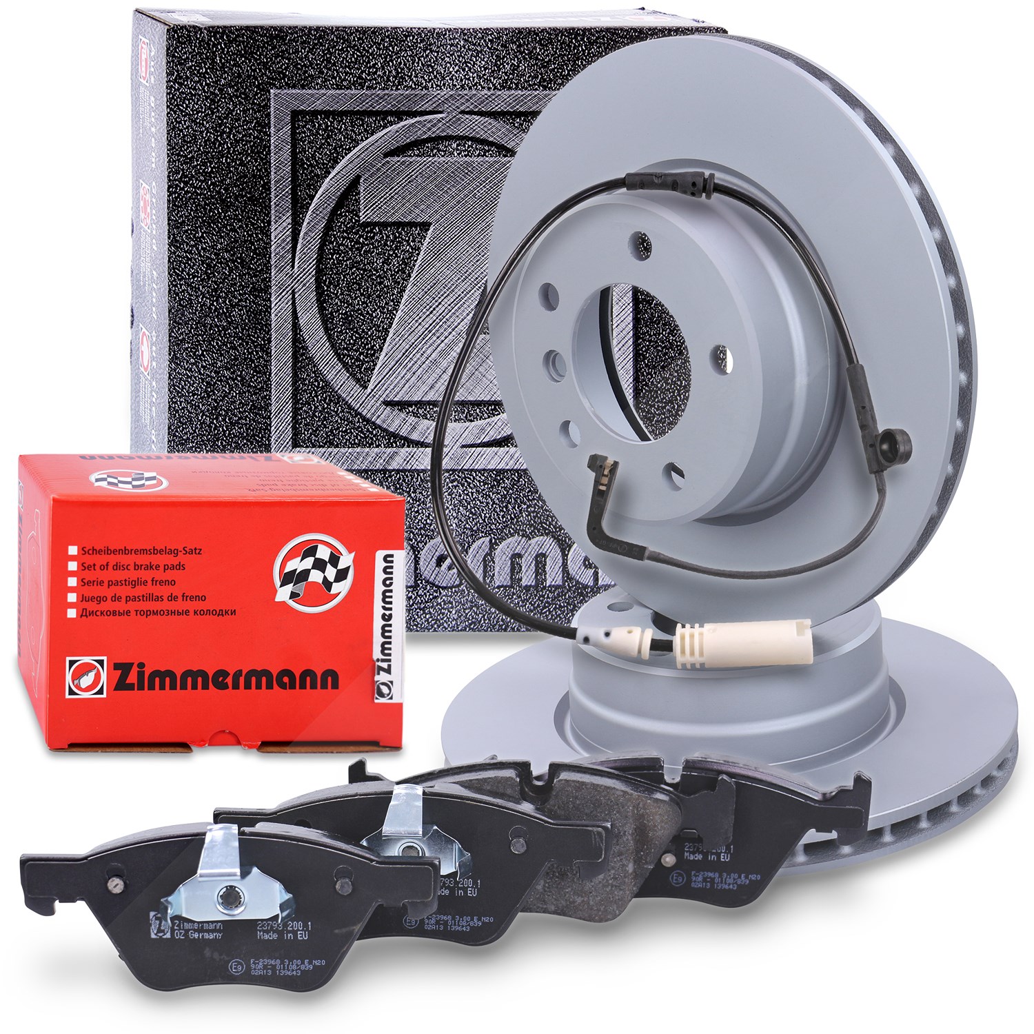 Zimmermann Bremsscheiben +Bremsbeläge +VWK Vorne [Hersteller-Nr. 40372000] für BMW