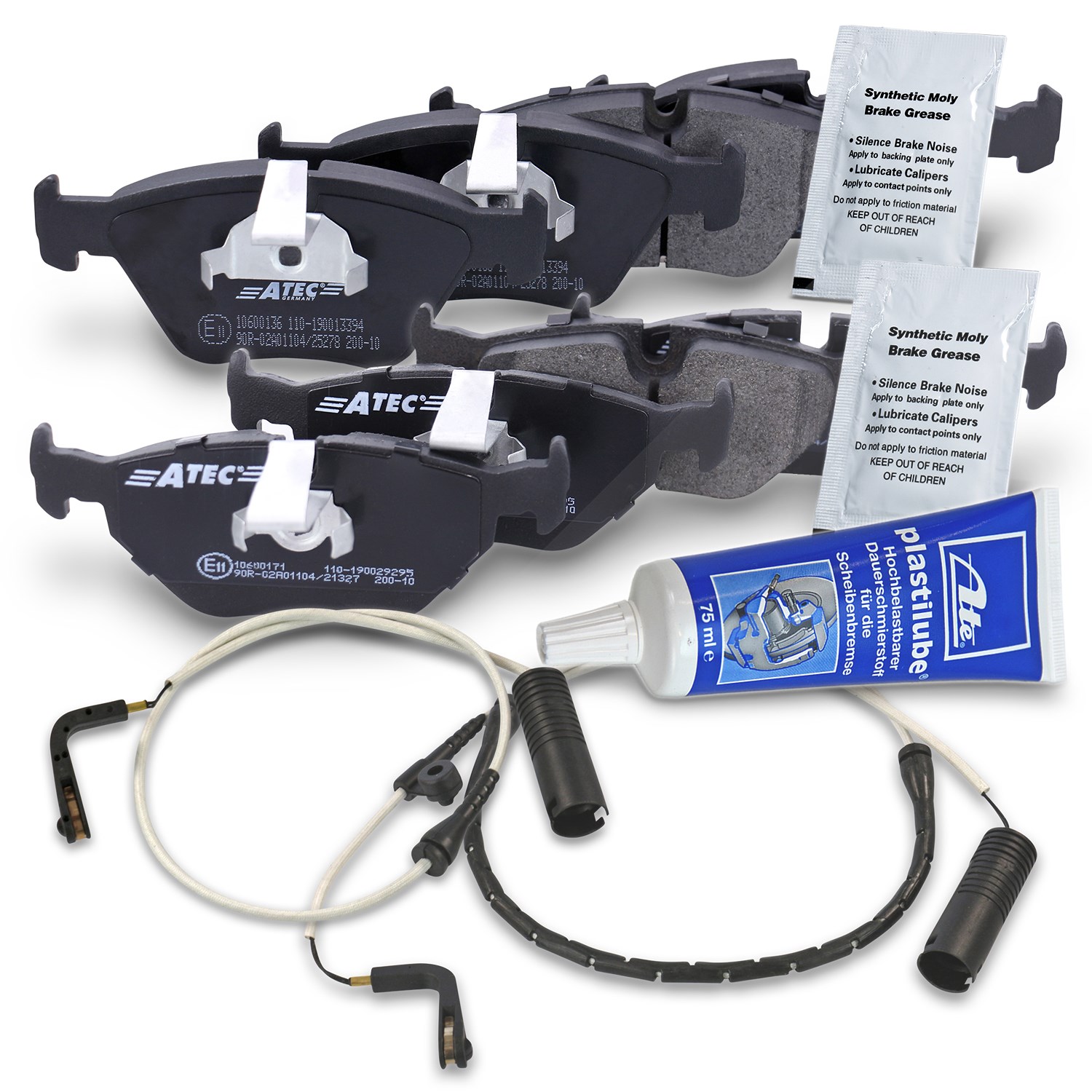 Bestprice Satz Bremsbeläge +VWK +Plastilube vorne hinten [Hersteller-Nr. 40372009] für BMW