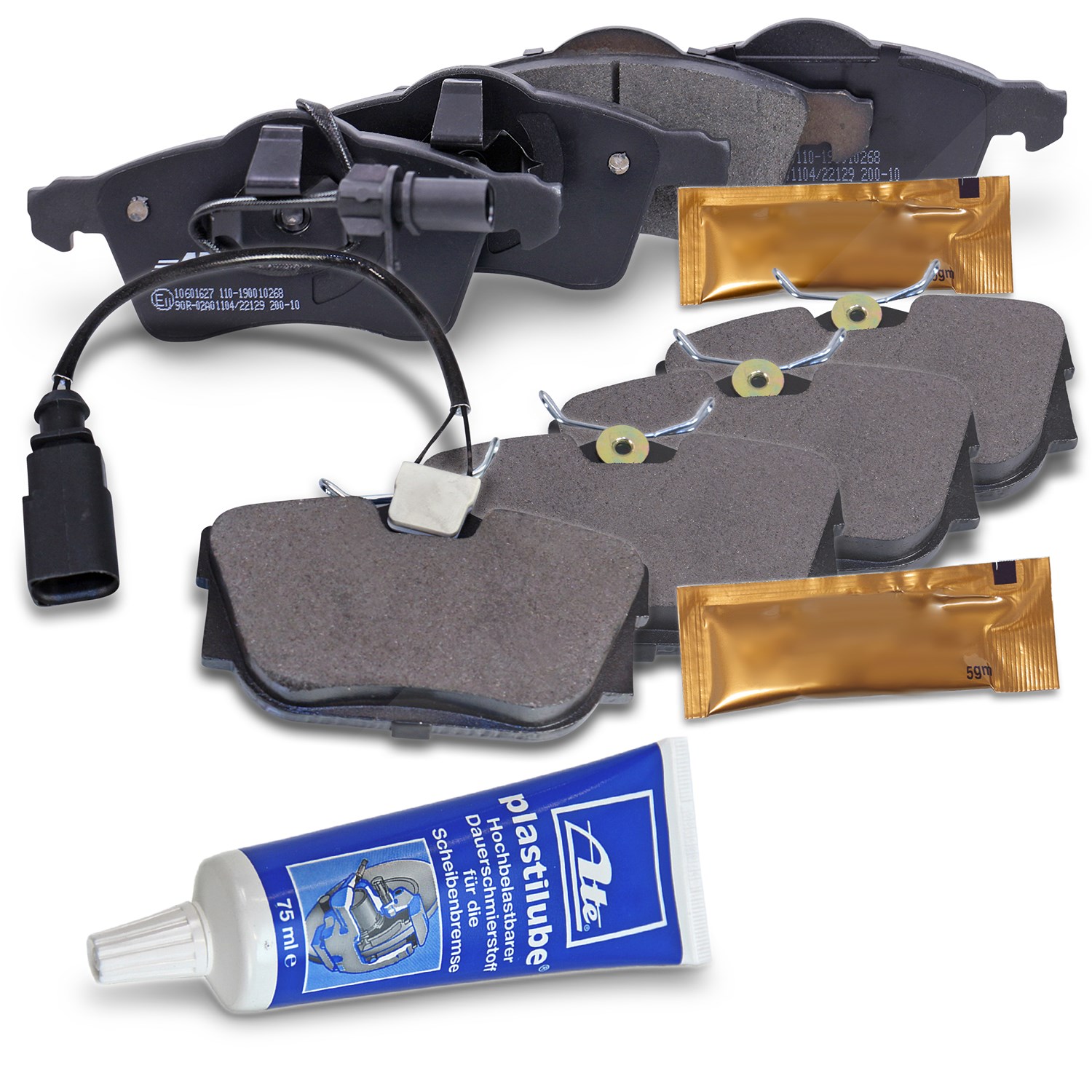 Bestprice Satz Bremsbeläge + Plastilube vorne hinten [Hersteller-Nr. 40372011] für VW