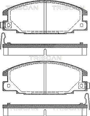 Triscan Bremsbelagsatz, Scheibenbremse [Hersteller-Nr. 811010913] für Opel, Isuzu, Vauxhall