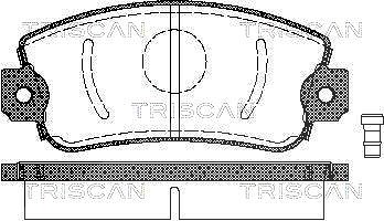 Triscan Bremsbelagsatz, Scheibenbremse [Hersteller-Nr. 811015505] für Lancia, Fiat, Seat, Abarth, Alfa Romeo