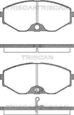 Triscan Bremsbelagsatz, Scheibenbremse [Hersteller-Nr. 811014037] für Nissan, Infiniti
