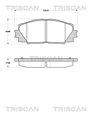 Triscan Bremsbelagsatz, Scheibenbremse [Hersteller-Nr. 811013071] für Toyota