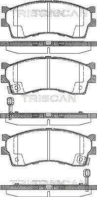 Triscan Bremsbelagsatz, Scheibenbremse [Hersteller-Nr. 811018008] für Kia