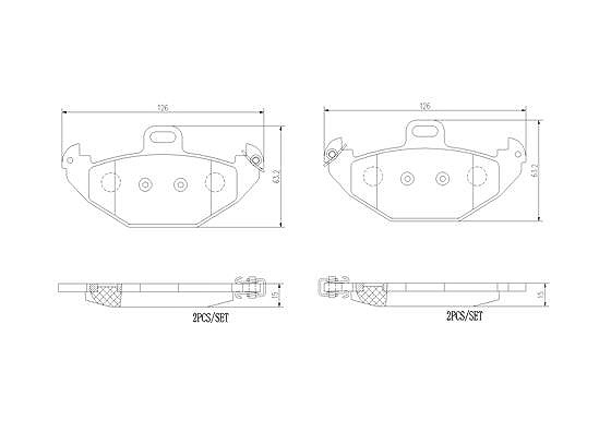 Brembo Bremsbelagsatz, Scheibenbremse [Hersteller-Nr. P68021] für Renault