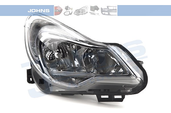 Johns Scheinwerfer H7/H1 chrom mit Stellmotor [Hersteller-Nr. 555710-4] für Opel