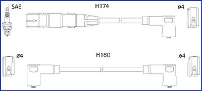 Hüco Zündleitungssatz [Hersteller-Nr. 134808] für VW