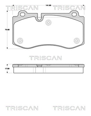 Triscan Bremsbelagsatz, Scheibenbremse [Hersteller-Nr. 811023049] für Mercedes-Benz