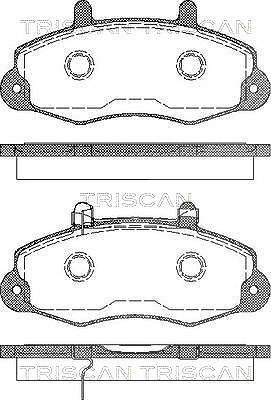 Triscan Bremsbelagsatz, Scheibenbremse [Hersteller-Nr. 811016009] für Ford