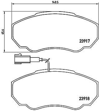 Brembo Bremsbelagsatz, Scheibenbremse [Hersteller-Nr. P23091] für Peugeot, Citroën, Fiat