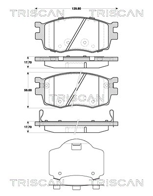 Triscan Bremsbelagsatz, Scheibenbremse [Hersteller-Nr. 811043031] für Hyundai, Kia