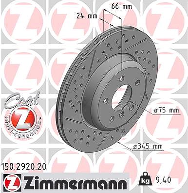 Zimmermann Bremsscheibe [Hersteller-Nr. 150.2920.20] für BMW