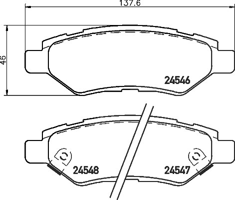 Brembo Bremsbelagsatz, Scheibenbremse [Hersteller-Nr. P09014] für Cadillac, Saab, Chevrolet