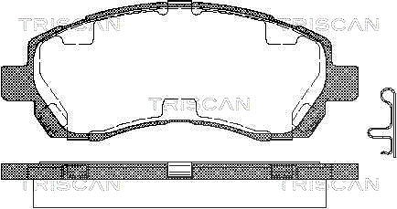 Triscan Bremsbelagsatz, Scheibenbremse [Hersteller-Nr. 811068172] für Subaru