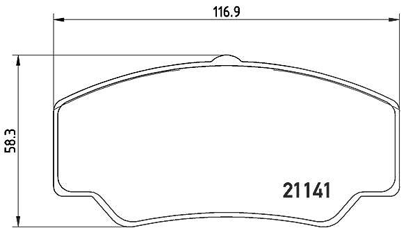 Brembo Bremsbelagsatz, Scheibenbremse [Hersteller-Nr. P24023] für Ford