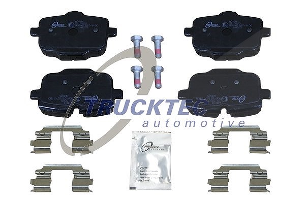 Trucktec Automotive Bremsbeläge mit Zubehör hinten (Satz) [Hersteller-Nr. 08.34.158] für BMW