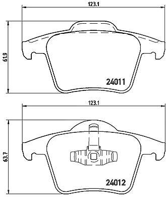 Brembo Bremsbelagsatz, Scheibenbremse [Hersteller-Nr. P86019] für Volvo